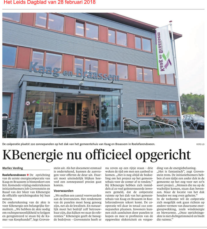 Het Leids Dagblad van 28 februari 2018